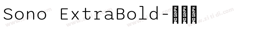 Sono ExtraBold字体转换